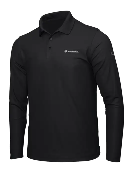 OGIO Blacktop Caliber 2.0 Long Sleeve Polo w/Nebraska City Logo