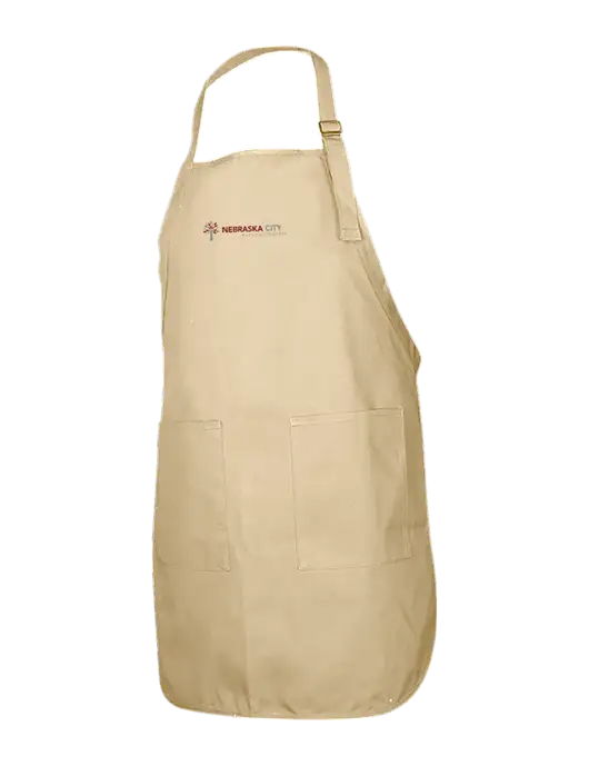 Full-Length Stone Apron With Pockets w/Nebraska City Logo