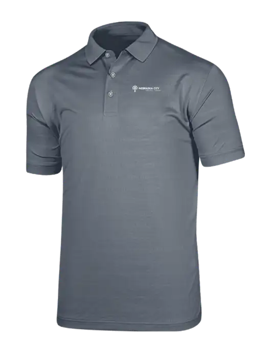 Callaway Vibrant Light Grey Ventilated Polo w/Nebraska City Logo