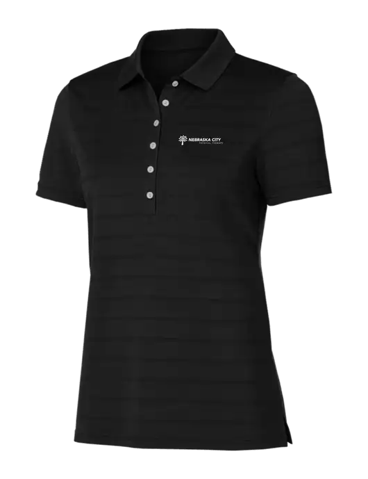 Callaway Womens Black Ventilated Polo w/Nebraska City Logo