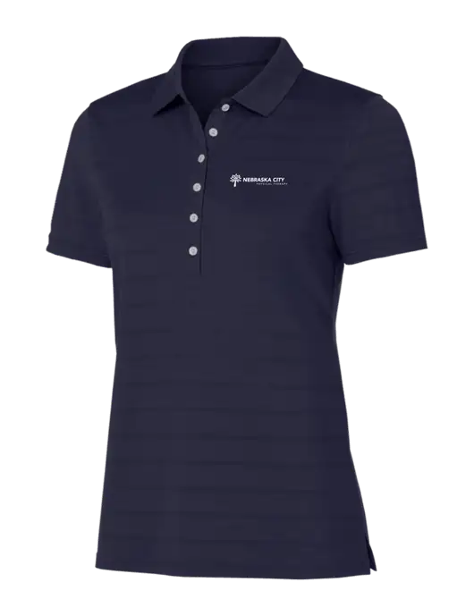 Callaway Womens Navy Ventilated Polo w/Nebraska City Logo