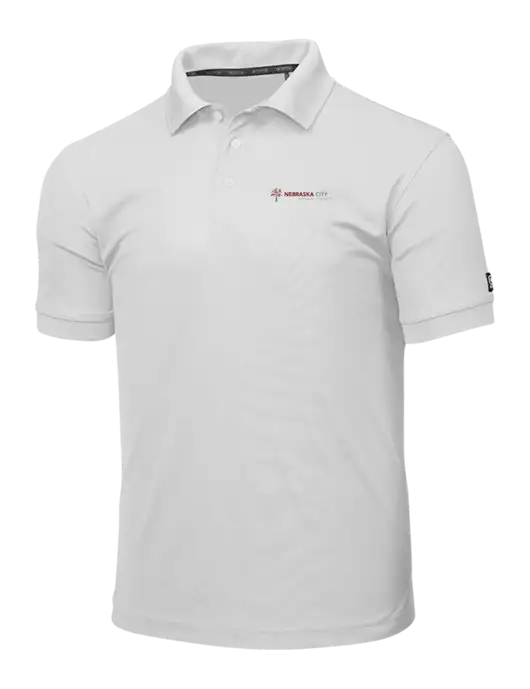 OGIO Bright White Caliber 2.0 Polo w/Nebraska City Logo