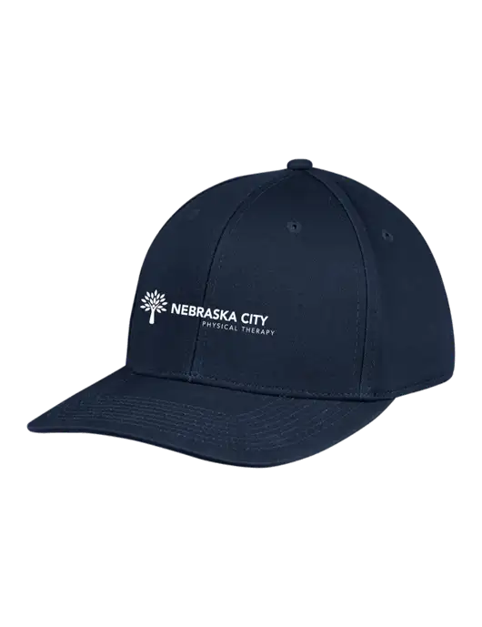 Premium Modern Structured Twill Navy Snapback Cap w/Nebraska City Logo