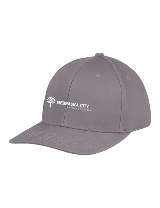 Premium Modern Structured Twill Charcoal Snapback Cap w/Nebraska City Logo