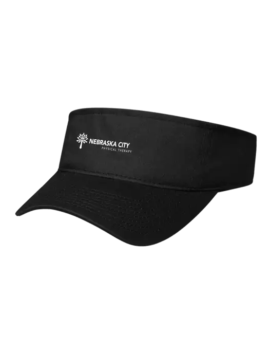Black Cap Visor w/Nebraska City Logo