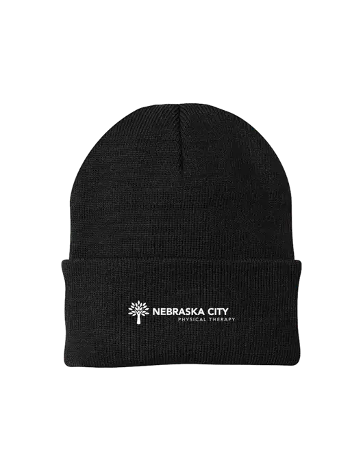 Black Knit Cap w/Nebraska City Logo