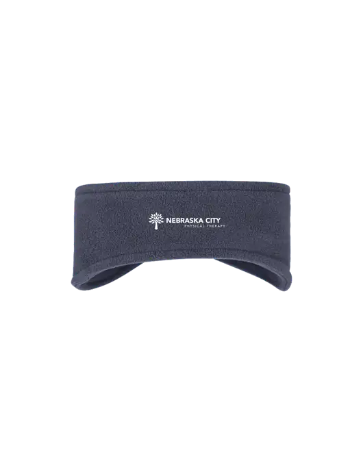 Navy Stretch Fleece Headband w/Nebraska City Logo