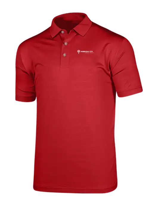 Callaway Vibrant Red Ventilated Polo w/Nebraska City Logo