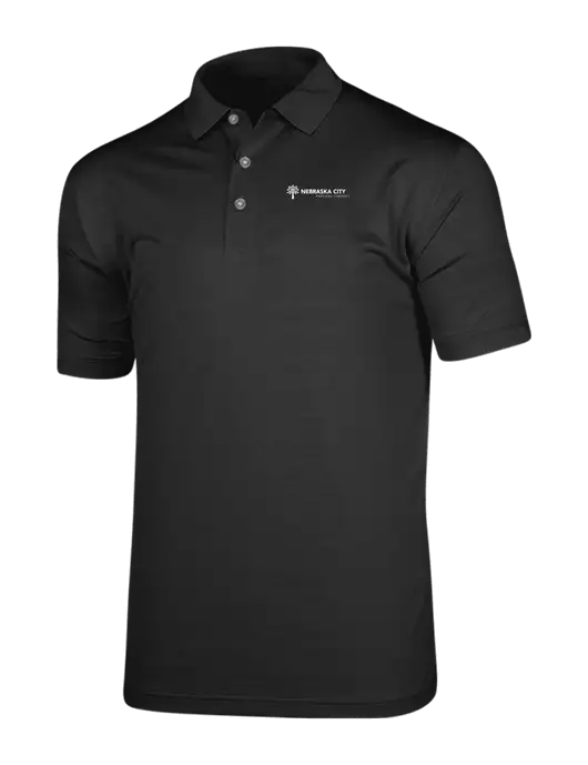 Callaway Vibrant Black Ventilated Polo w/Nebraska City Logo