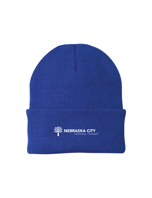 Royal Knit Cap w/Nebraska City Logo