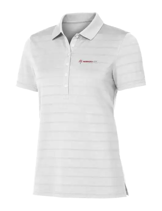 Callaway Womens Bright White Ventilated Polo w/Nebraska City Logo