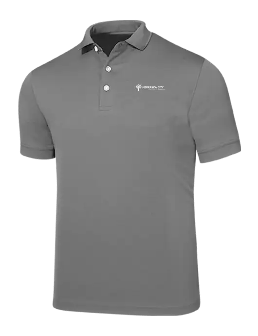 Callaway Ottoman Medium Grey Polo w/Nebraska City Logo