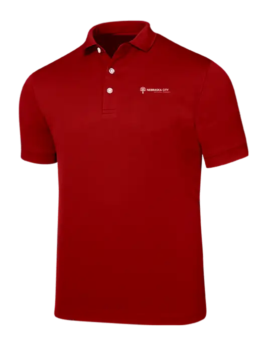 Callaway Ottoman Red Polo w/Nebraska City Logo