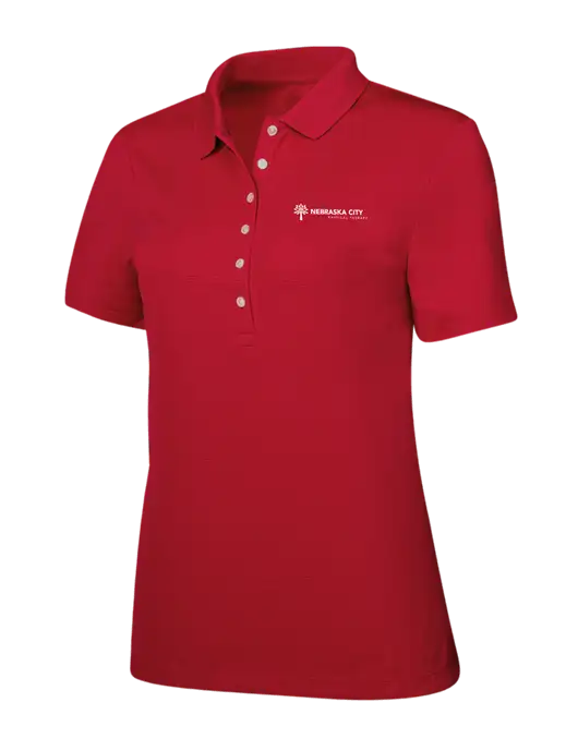 Callaway Womens Ottoman Red Polo w/Nebraska City Logo