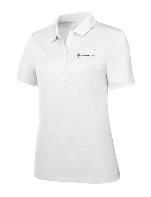 Callaway Womens Ottoman Bright White Polo w/Nebraska City Logo