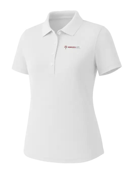 Callaway Womens Core Bright White Performance Polo w/Nebraska City Logo