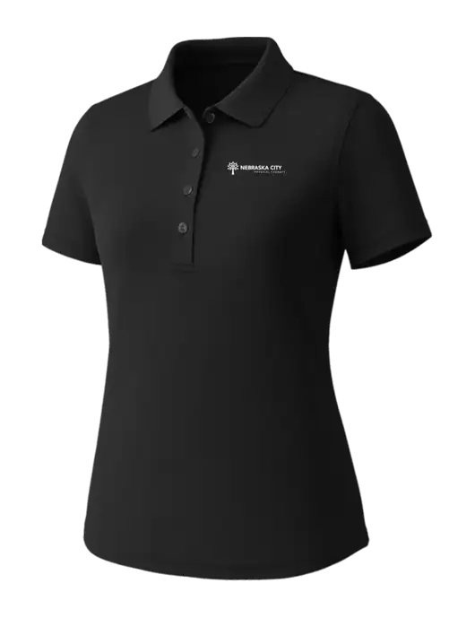 Callaway Womens Core Black Performance Polo w/Nebraska City Logo