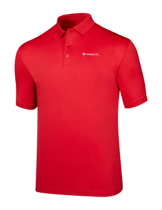 Callaway Opti-Dri Red Chev Polo w/Nebraska City Logo