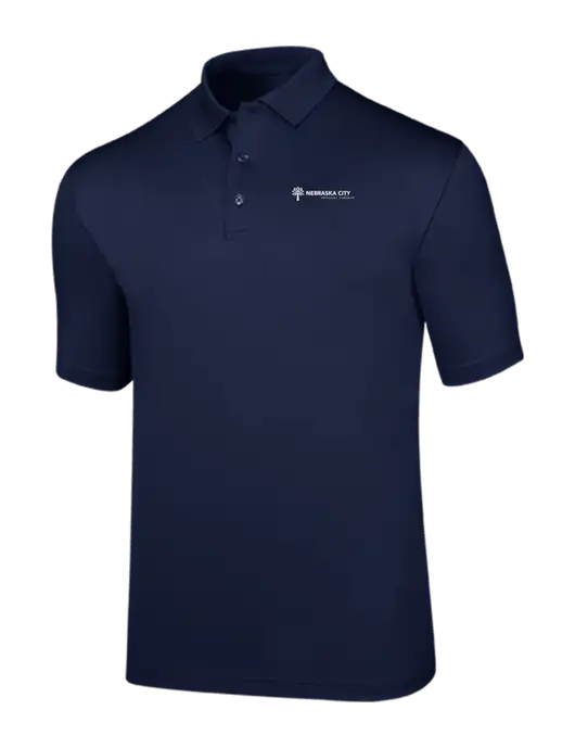 Callaway Opti-Dri Navy Chev Polo w/Nebraska City Logo