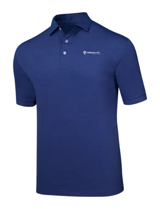 Callaway Navy Fashion Tonal Polo w/Nebraska City Logo