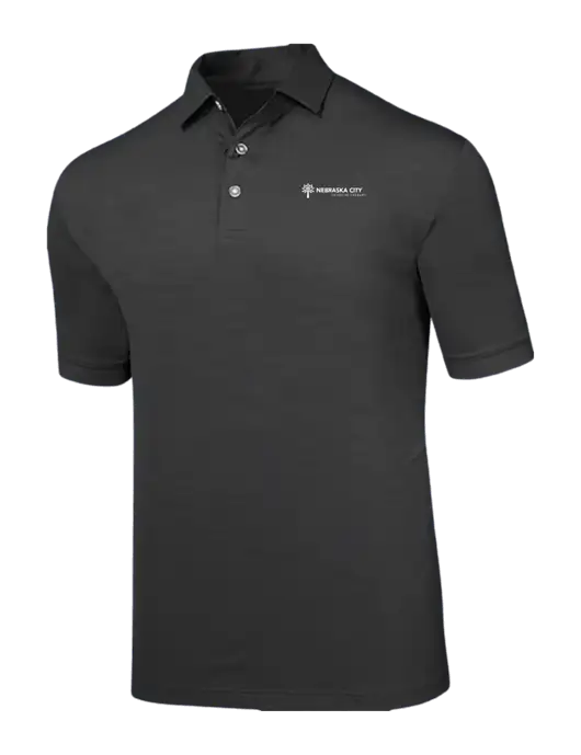Callaway Black Fashion Tonal Polo w/Nebraska City Logo