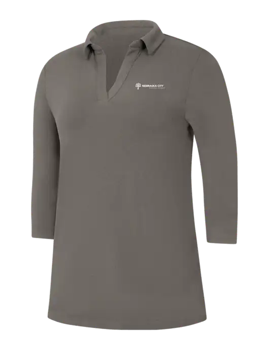 Womens Dark Grey Luxe Knit Tunic w/Nebraska City Logo