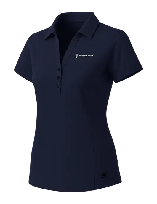 OGIO Womens Navy ONYX Polo w/Nebraska City Logo