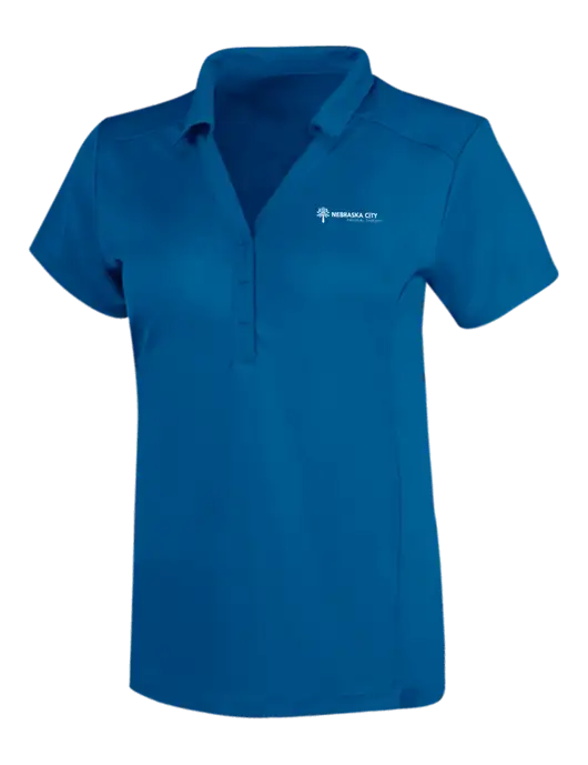 OGIO Royal Blue Womens Framework Polo w/Nebraska City Logo
