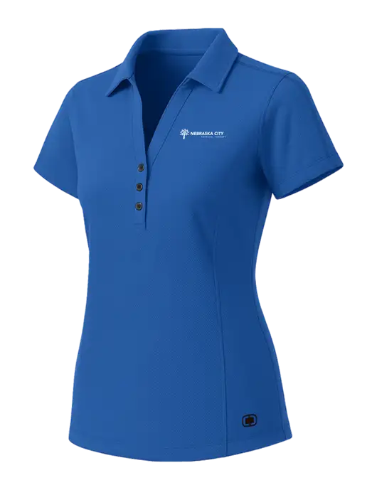 OGIO Womens Royal Blue ONYX Polo w/Nebraska City Logo