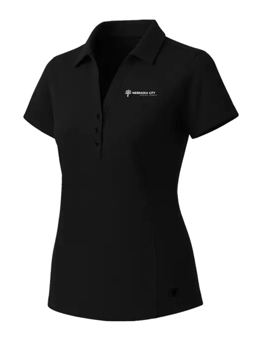 OGIO Womens Blacktop ONYX Polo w/Nebraska City Logo