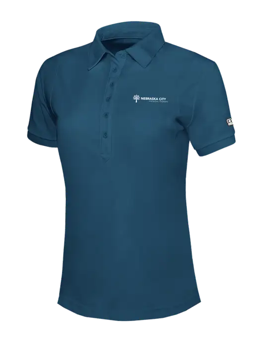OGIO Womens Light Navy Jewel Polo w/Nebraska City Logo