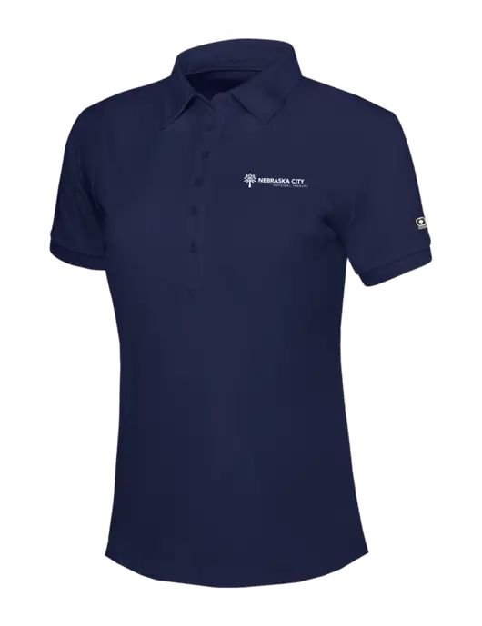 OGIO Womens Navy Jewel Polo w/Nebraska City Logo