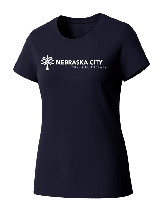 Womens Seriously Soft New Navy T-Shirt w/Nebraska City Logo