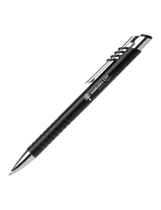 Schirhart Black Pen - Black Ink w/Nebraska City Logo