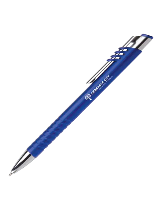 Schirhart Blue Pen - Black Ink w/Nebraska City Logo