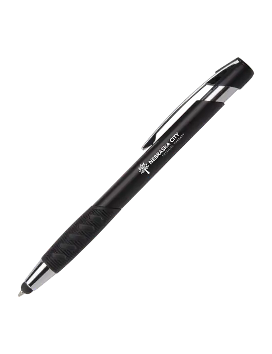 Alize Black Stylus Black Ink Pen w/Nebraska City Logo