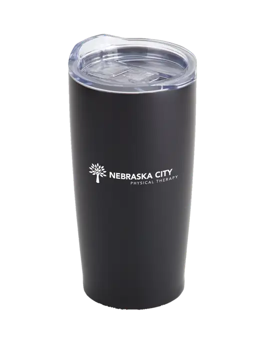 Society Black 20 oz Insulated Tumbler w/Nebraska City Logo