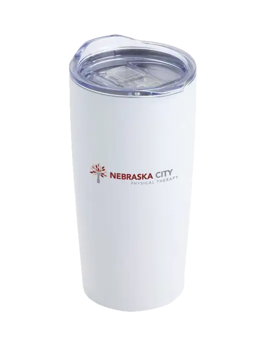 Society White 20 oz Insulated Tumbler w/Nebraska City Logo