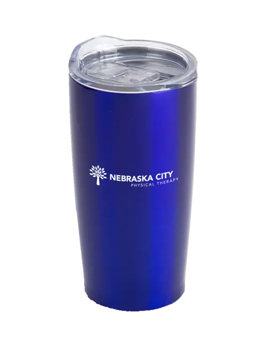 Society Blue 20 oz Insulated Tumbler w/Nebraska City Logo