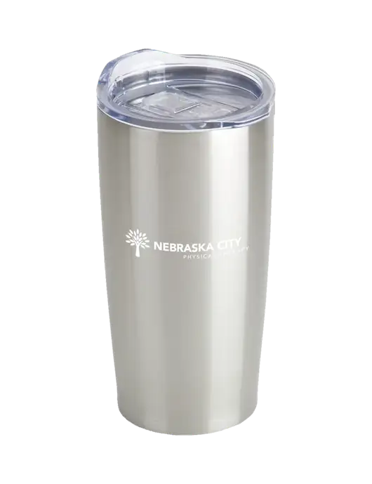 Society Silver 20 oz Insulated Tumbler w/Nebraska City Logo