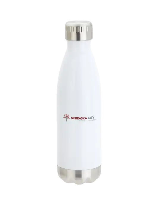 City Go White 17 oz Insulated Bottle w/Nebraska City Logo