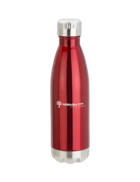 City Go Red 17 oz Insulated Bottle w/Nebraska City Logo