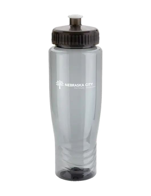 Roam Smoke 28 oz Eco-Polyclear Bottle with Push Pull Lid w/Nebraska City Logo
