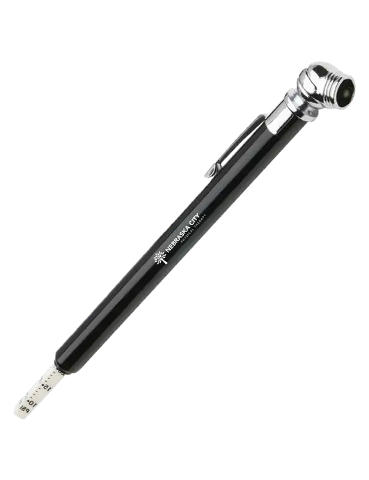 Quick View Black Tire Gauge w/Nebraska City Logo