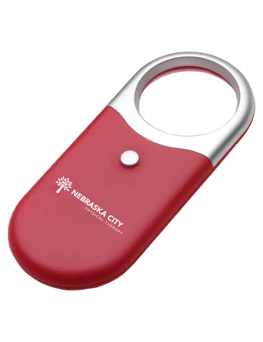 Compact Red Magnifier Light w/Nebraska City Logo
