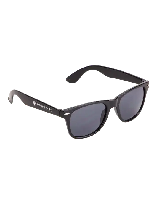Daytona Black Sunglasses w/Nebraska City Logo