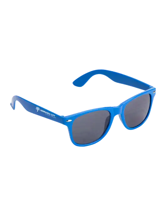 Daytona Blue Sunglasses w/Nebraska City Logo
