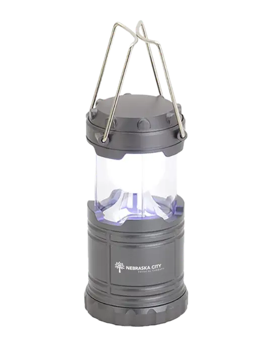 Gunmetal Mini Retro Lantern w/Nebraska City Logo
