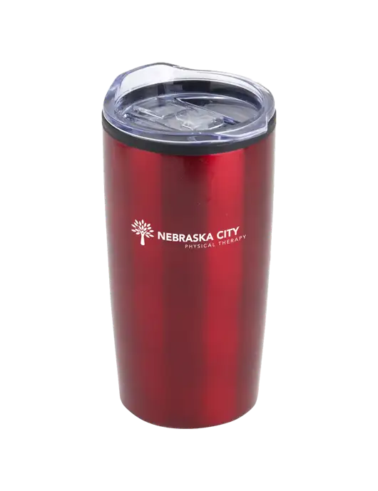 Olympus Red 20 oz Tumbler w/Nebraska City Logo