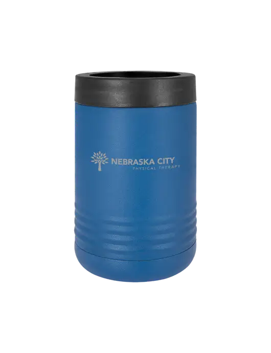 Polar Camel 12 oz Powder Coated Royal Blue Vacuum Insulated Beverage Holder w/Nebraska City Logo
